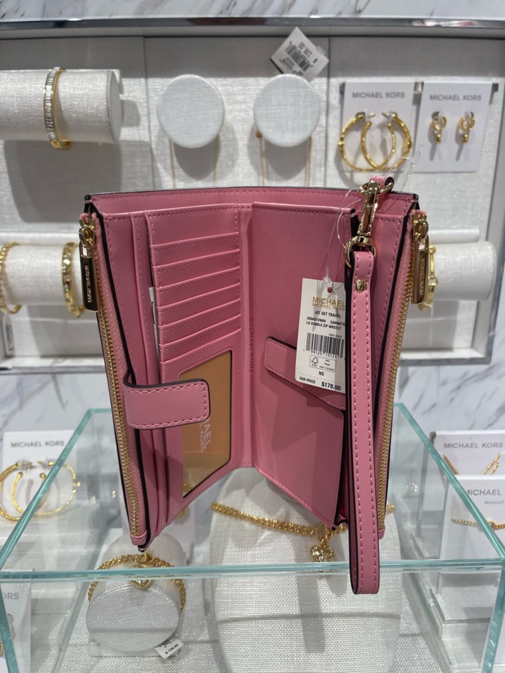 MICHAEL KORS JST Lg Double Zip Printed Signature Logo Wristlet Wallet
Carnation - Picture 3 of 16